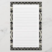 Zwarte en Witte Mandala Motif door Vision Studio Briefpapier (Voorkant)