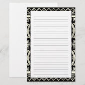 Zwarte en Witte Mandala Motif door Vision Studio Briefpapier (Voorkant / Achterkant)