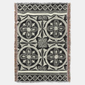 Zwarte en Witte Mandala Motif door Vision Studio Deken (Voorkant Verticaal)