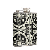 Zwarte en Witte Mandala Motif door Vision Studio Heupfles (Rechts)