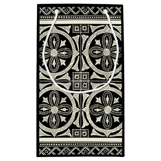 Zwarte en Witte Mandala Motif door Vision Studio Klein Cadeauzakje (Achterkant)