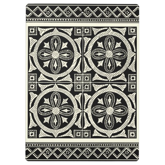 Zwarte en Witte Mandala Motif door Vision Studio Klembord (Achterkant)