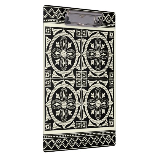 Zwarte en Witte Mandala Motif door Vision Studio Klembord (Rechts)