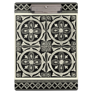 Zwarte en Witte Mandala Motif door Vision Studio Klembord