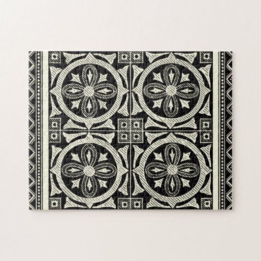 Zwarte en Witte Mandala Motif door Vision Studio Legpuzzel (Horizontaal)