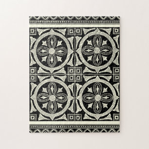 Zwarte en Witte Mandala Motif door Vision Studio Legpuzzel
