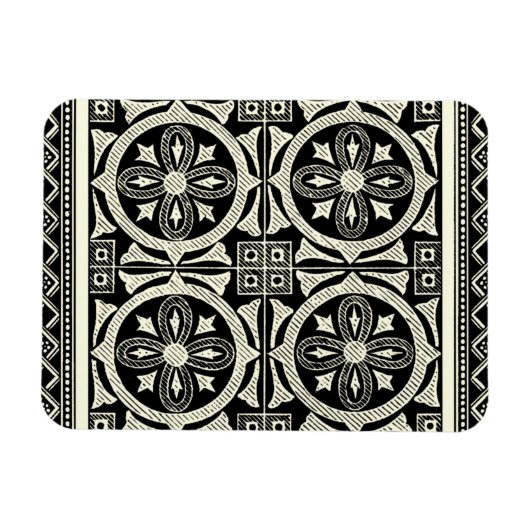 Zwarte en Witte Mandala Motif door Vision Studio Magneet (Horizontaal)