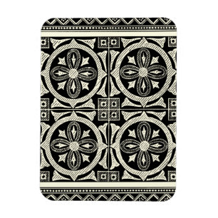 Zwarte en Witte Mandala Motif door Vision Studio Magneet