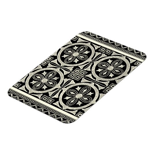 Zwarte en Witte Mandala Motif door Vision Studio Magneet (Linkerzijde)