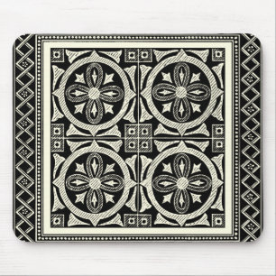Zwarte en Witte Mandala Motif door Vision Studio Muismat