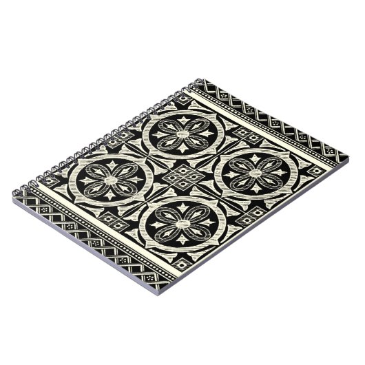 Zwarte en Witte Mandala Motif door Vision Studio Notitieboek (Linkerzijde)