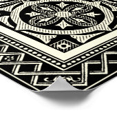 Zwarte en Witte Mandala Motif door Vision Studio Poster (Hoek)