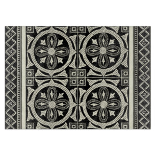 Zwarte en Witte Mandala Motif door Vision Studio Snijplank