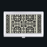 Zwarte en Witte Mandala Motif door Vision Studio Visitekaarthouder<br><div class="desc">Een zwart-wit mandala-motief dat je door Vision Studio is meegebracht. Mandala is een woord van Sanskriet voor de cirkel en vertegenwoordigt het universum in het hindoeïsme en het boeddhisme. Mandalas zouden een kalmerend effect hebben op mensen, dus als je een beetje kalm in je leven wilt, koop je deze gedrukte...</div>
