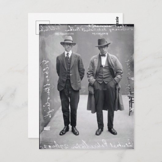  zwarte en witte Mannen Mok Shot Briefkaart (Voorkant / Achterkant)