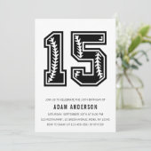 Zwarte en witte Mannen-verjaardag 15e Kaart (Staand voorkant)