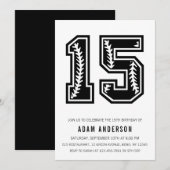 Zwarte en witte Mannen-verjaardag 15e Kaart (Voorkant / Achterkant)