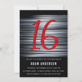 Zwarte en witte Mannen-verjaardag 16e Kaart (Voorkant)