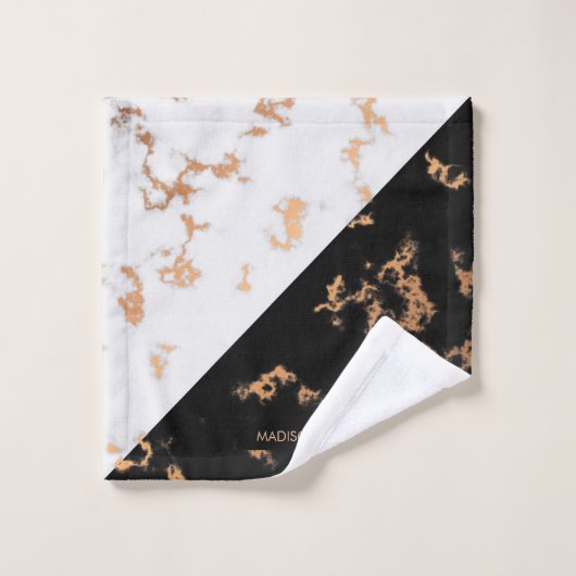 Zwarte en witte marmer bad handdoek (Wasdoekje)