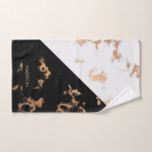 Zwarte en witte marmer bad handdoek (Handdoek)