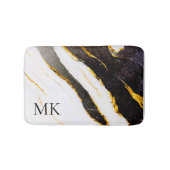 Zwarte en witte marmer badmat (Voorkant)