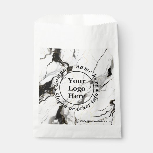 Zwarte en witte marmer bedankzakje (Voorkant)