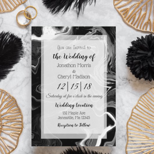 Zwarte en witte marmer bruilding kaart