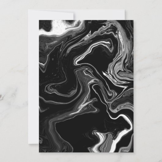 Zwarte en witte marmer bruilding kaart (Achterkant)