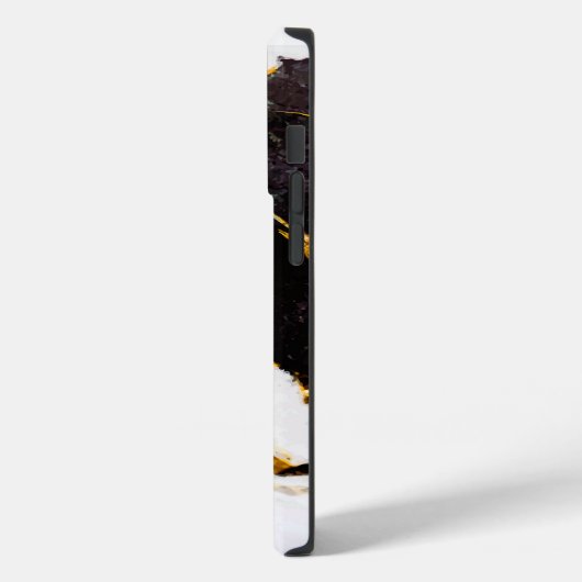 Zwarte en witte marmer Case-Mate iPhone case (Achterkant / Links)