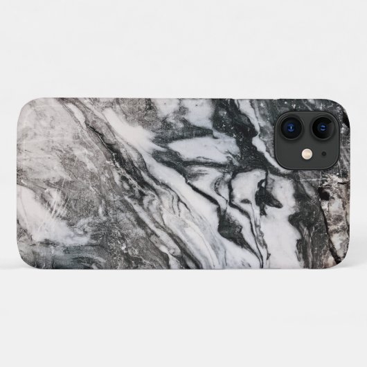 Zwarte en witte marmer Case-Mate iPhone case (Achterkant (horizontaal))