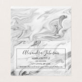 Zwarte en witte marmer Hair en Makeup Visitekaartje (Binnenkant ongevouwen)