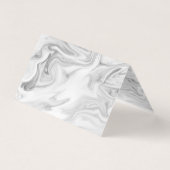 Zwarte en witte marmer Hair en Makeup Visitekaartje (Achterkant)