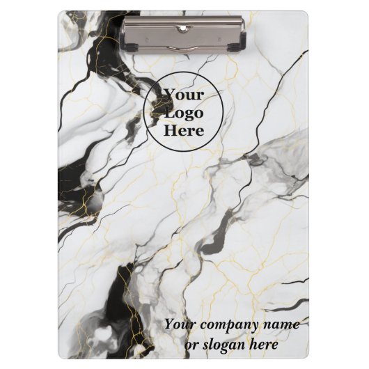 Zwarte en witte marmer klembord (Voorkant)