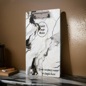 Zwarte en witte marmer klembord