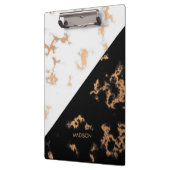 Zwarte en witte marmer klembord (Links)