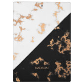 Zwarte en witte marmer klembord (Achterkant)