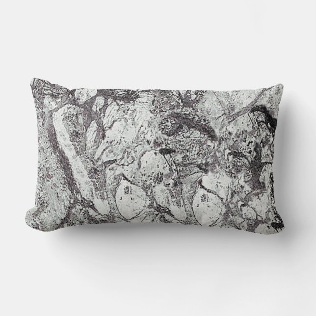 Zwarte en witte marmer kussen (Voorkant)