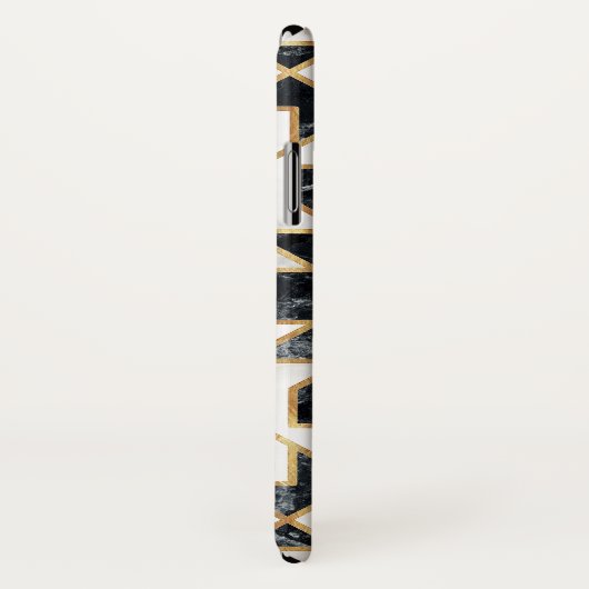 Zwarte en witte marmer Marokkaanse mozaïek Case-Mate iPhone Case (Achterkant / rechts)