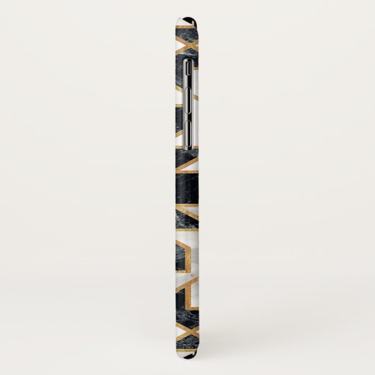 Zwarte en witte marmer Marokkaanse mozaïek Case-Mate iPhone Case (Achterkant/links)