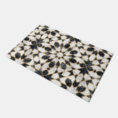 Zwarte en witte marmer Marokkaanse mozaïek Deurmat (Schuin)