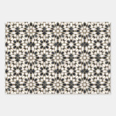 Zwarte en witte marmer Marokkaanse mozaïek Inpakpapier Vel (Voorkant 2)