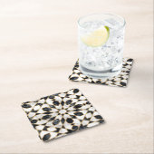 Zwarte en witte marmer Marokkaanse mozaïek Kartonnen Onderzetters (Insitu)