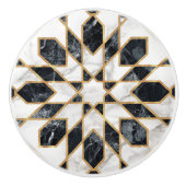 Zwarte en witte marmer Marokkaanse mozaïek Keramische Knop (Voorkant)