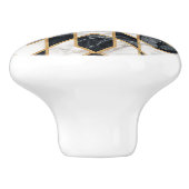 Zwarte en witte marmer Marokkaanse mozaïek Keramische Knop (Zijkant)