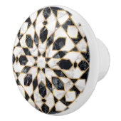 Zwarte en witte marmer Marokkaanse mozaïek Keramische Knop (Rechts)