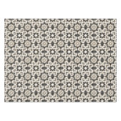 Zwarte en witte marmer Marokkaanse mozaïek Tafelkleed (Voorkant (Horizontaal))