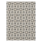 Zwarte en witte marmer Marokkaanse mozaïek Tafelkleed (Voorkant)