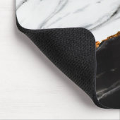 Zwarte en witte marmer muismat (Hoek)