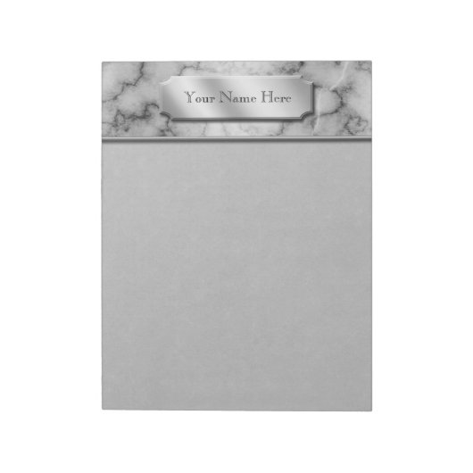 Zwarte en witte marmer notitieblok (Linkerzijde)