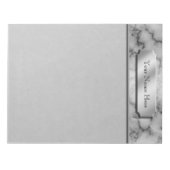 Zwarte en witte marmer notitieblok (Voorkant)